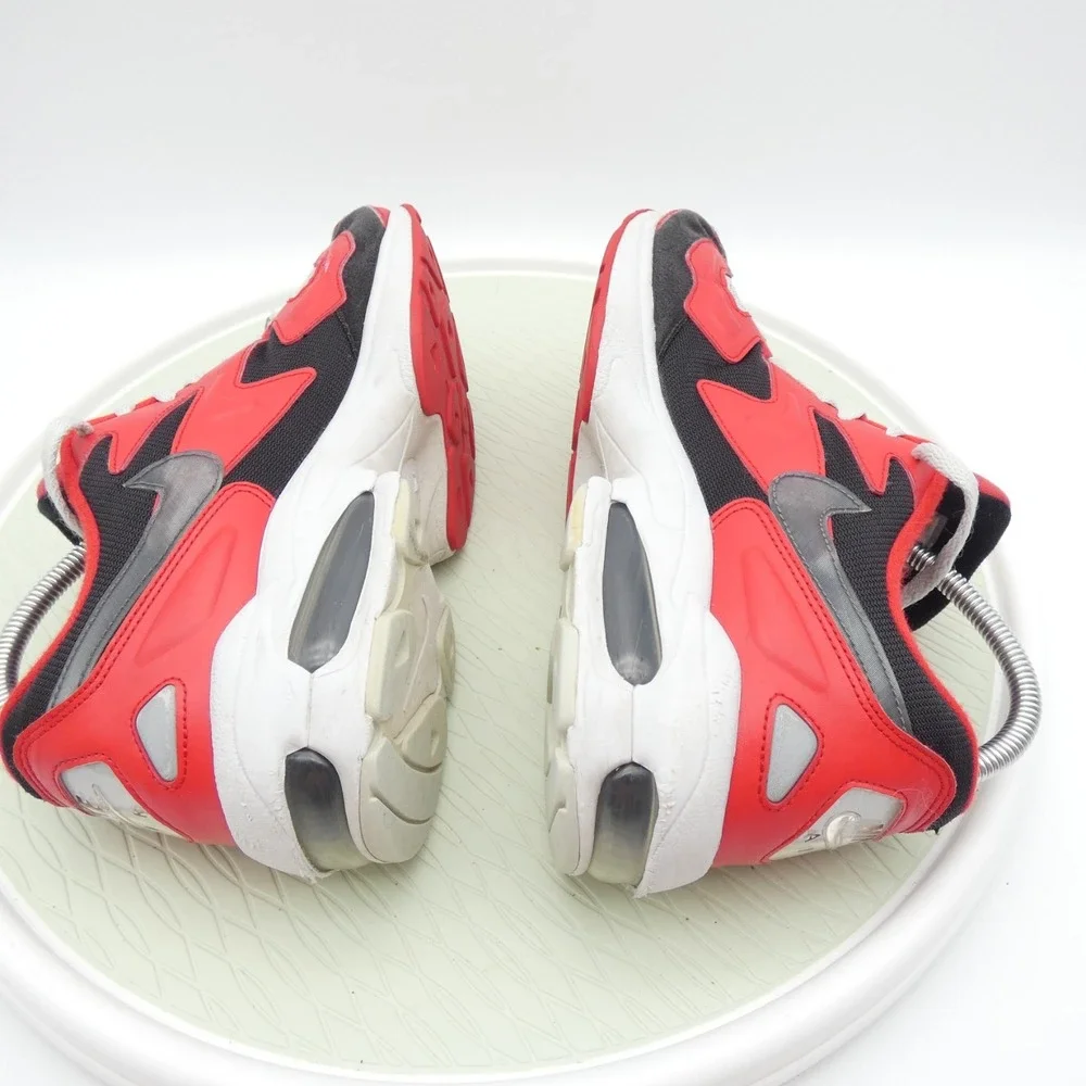 Nike Air Max2 Light AO1741-601 Mens 9.5 Running Shoes Red Black Silver Sneakers